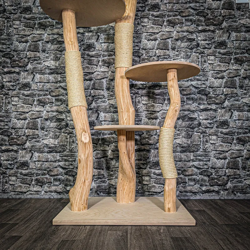 Naturkratzbaum 3209 Kratzbaum Natur Holz Design 175 cm hoch Katzenbaum