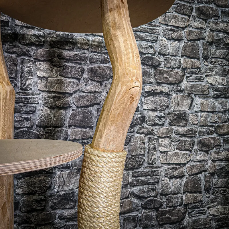 Naturkratzbaum 3209 Kratzbaum Natur Holz Design 175 cm hoch Katzenbaum