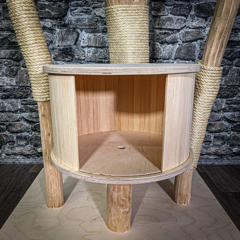 Naturkratzbaum 3208 Kratzbaum Natur Holz Design 201 cm hoch Katzenbaum
