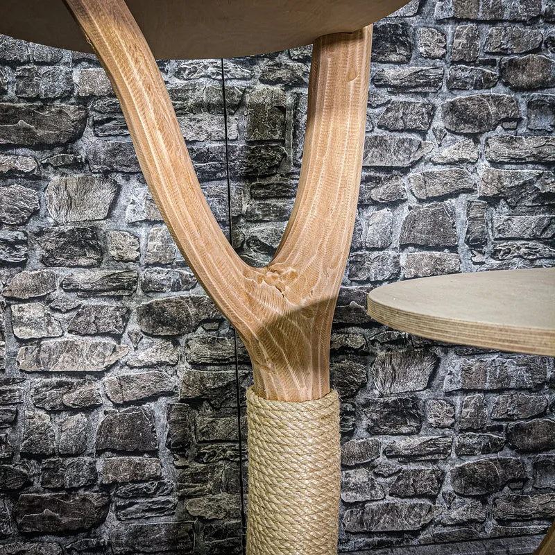 Naturkratzbaum 3207 Kratzbaum Natur Holz Design 117 cm hoch Katzenbaum