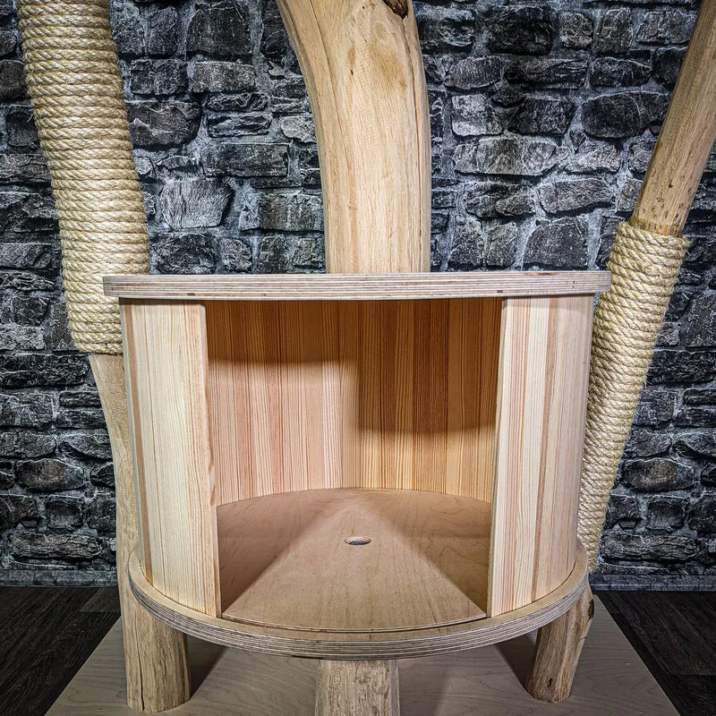 Naturkratzbaum 3205 Kratzbaum Natur Holz Design 167 cm hoch Katzenbaum