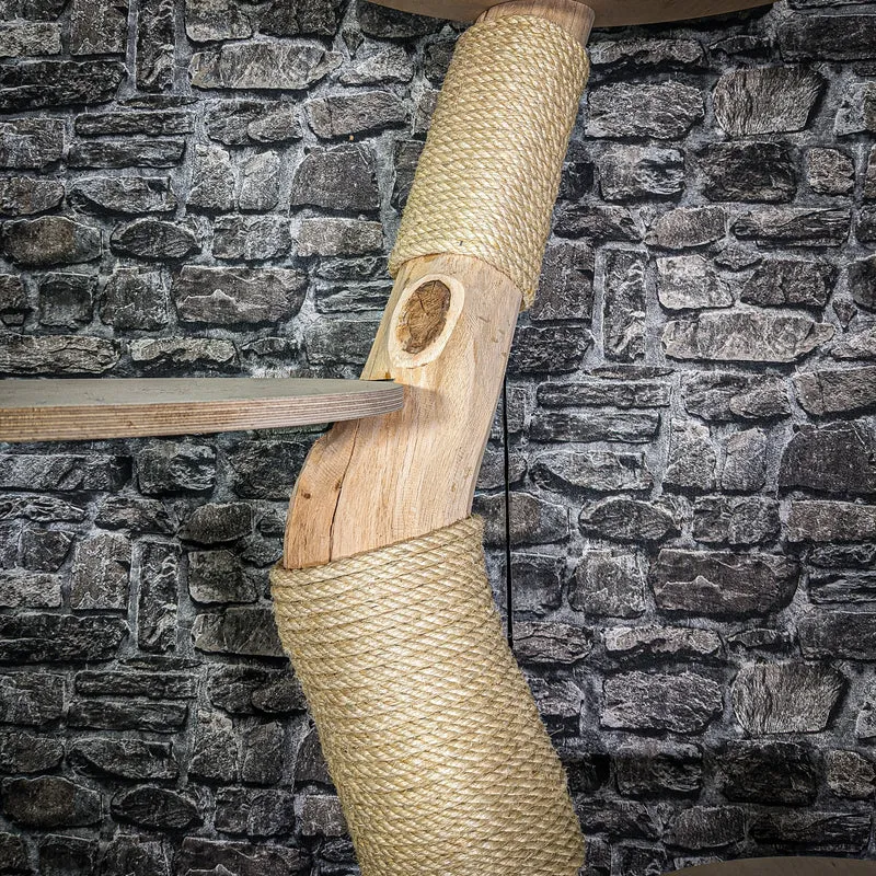Naturkratzbaum 3205 Kratzbaum Natur Holz Design 167 cm hoch Katzenbaum