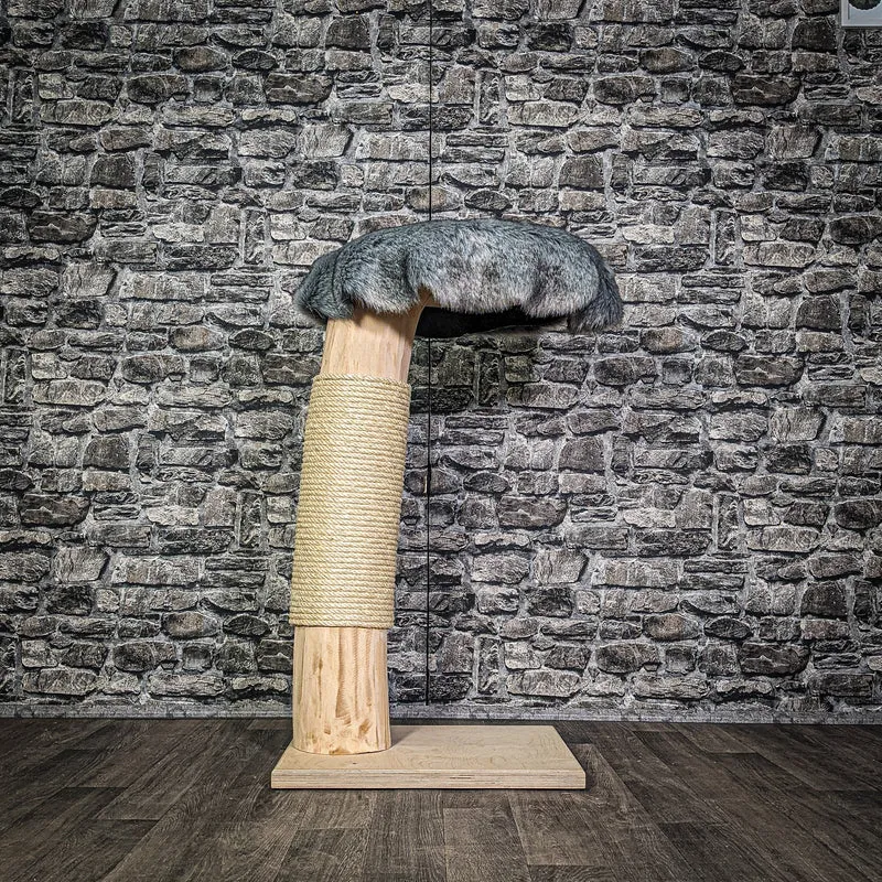 Naturkratzbaum 3189 Kratzbaum Natur Holz Design 89 cm hoch Katzenbaum