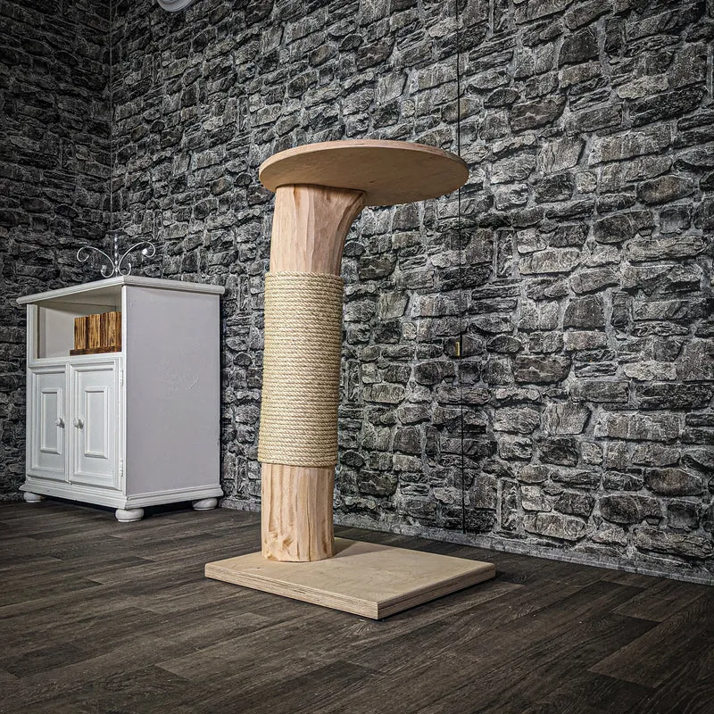 Naturkratzbaum 3189 Kratzbaum Natur Holz Design 89 cm hoch Katzenbaum