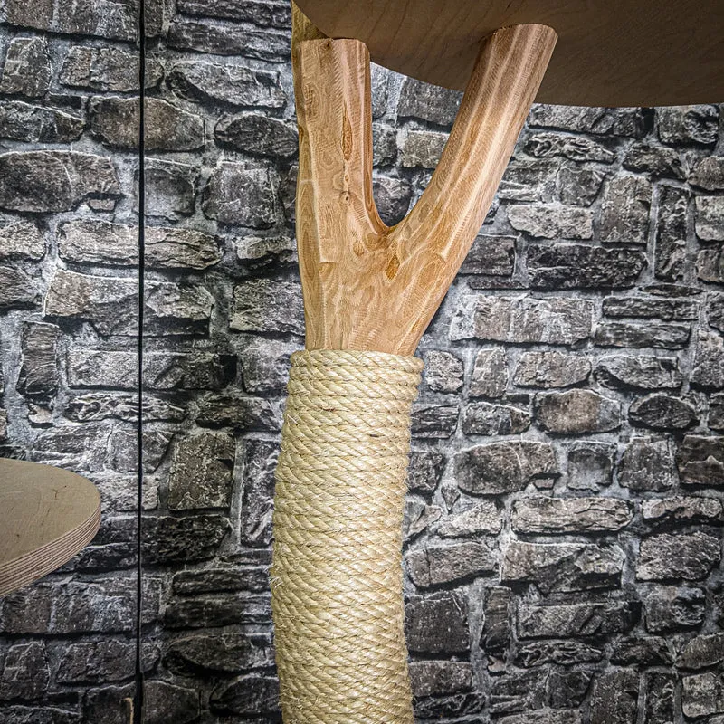 Naturkratzbaum 3188 Kratzbaum Natur Holz Design 143 cm hoch Katzenbaum