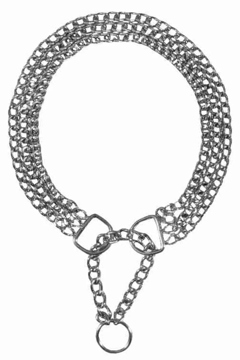 Zug-Stopp-Kettenhalsband, 3-reihig