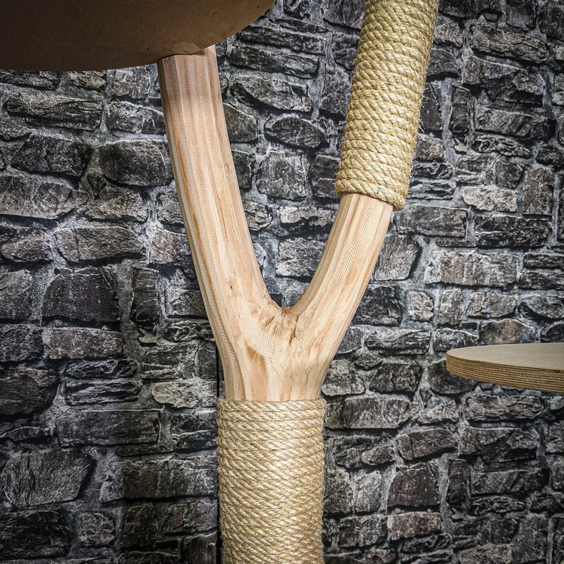 Naturkratzbaum 3185 Kratzbaum Natur Holz Design 174 cm hoch Katzenbaum