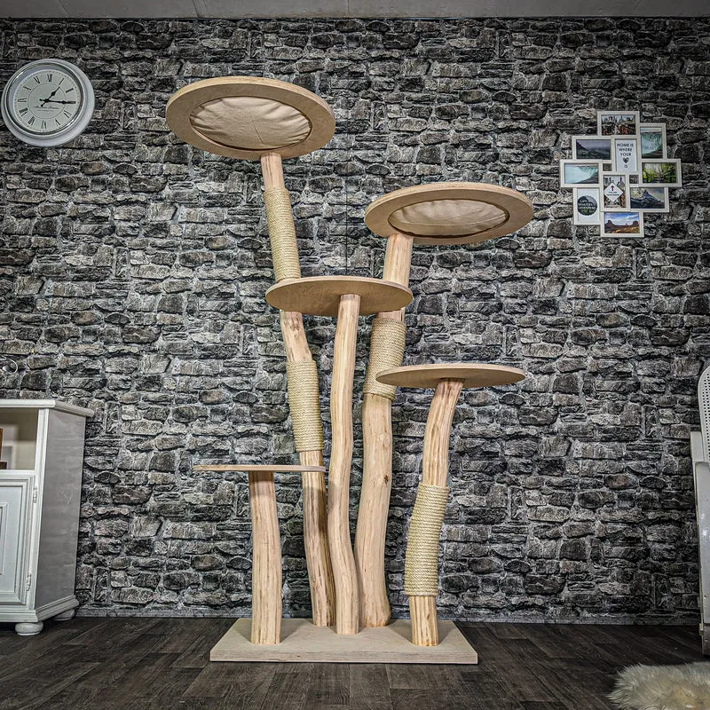 Naturkratzbaum 3183 Kratzbaum Natur Holz Design 175 cm hoch Katzenbaum