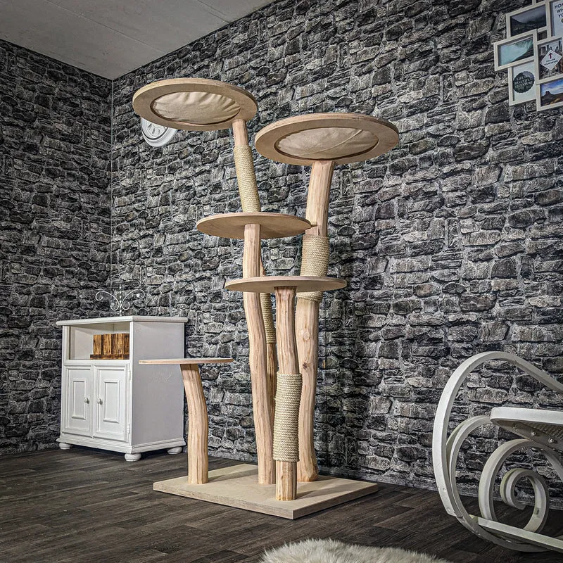 Naturkratzbaum 3183 Kratzbaum Natur Holz Design 175 cm hoch Katzenbaum