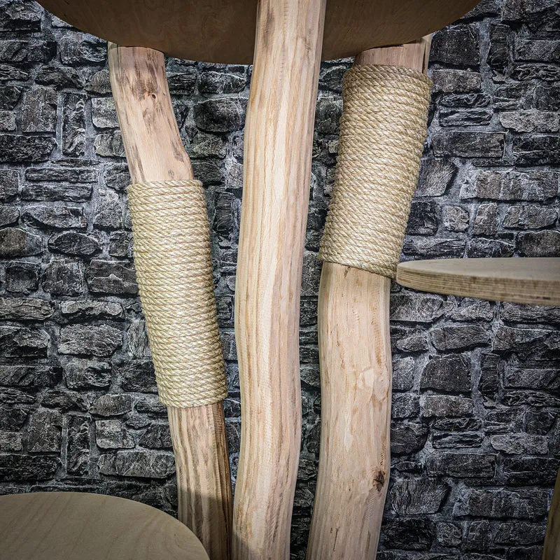 Naturkratzbaum 3183 Kratzbaum Natur Holz Design 175 cm hoch Katzenbaum