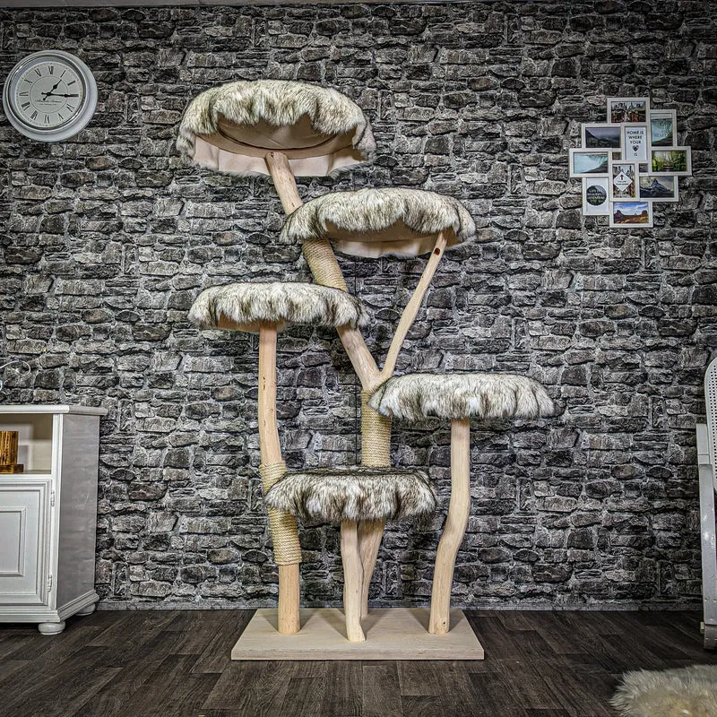 Naturkratzbaum 3179 Kratzbaum Natur Holz Design 175 cm hoch Katzenbaum