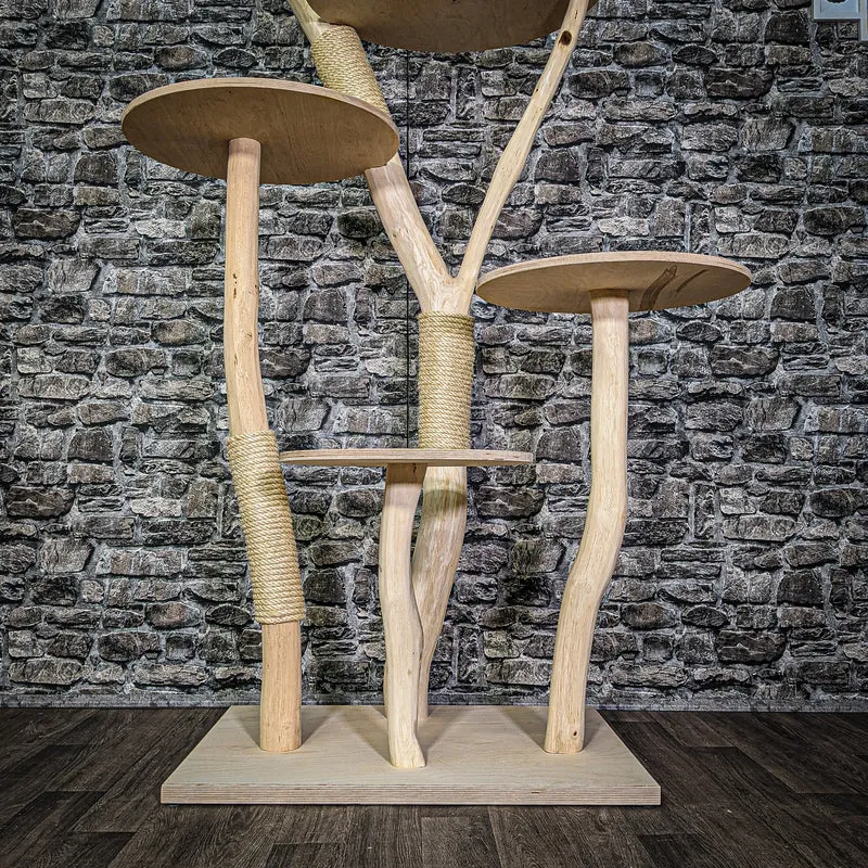 Naturkratzbaum 3179 Kratzbaum Natur Holz Design 175 cm hoch Katzenbaum