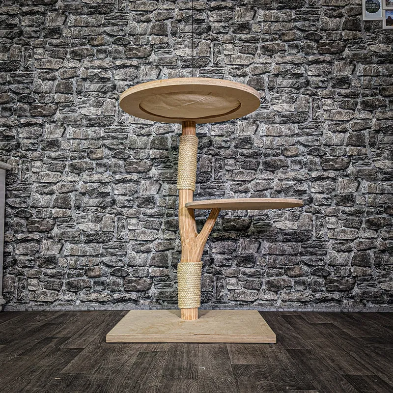 Naturkratzbaum 3178 Kratzbaum Natur Holz Design 95 cm hoch Katzenbaum