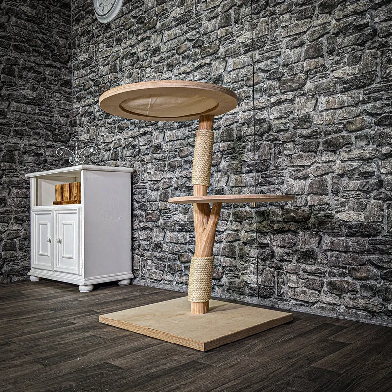 Naturkratzbaum 3178 Kratzbaum Natur Holz Design 95 cm hoch Katzenbaum