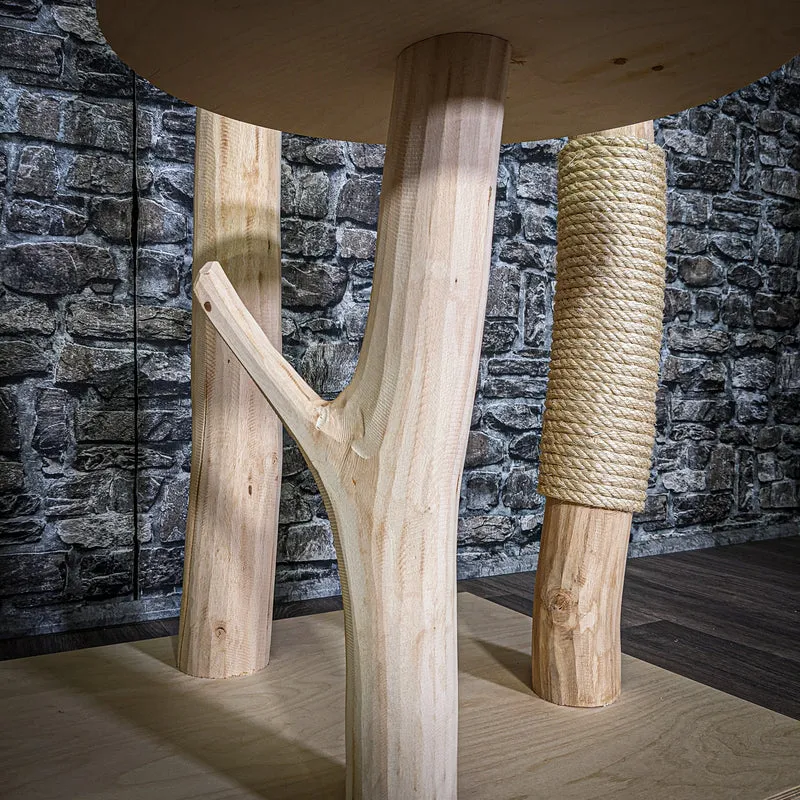 Naturkratzbaum 3177 Kratzbaum Natur Holz Design 206 cm hoch Katzenbaum