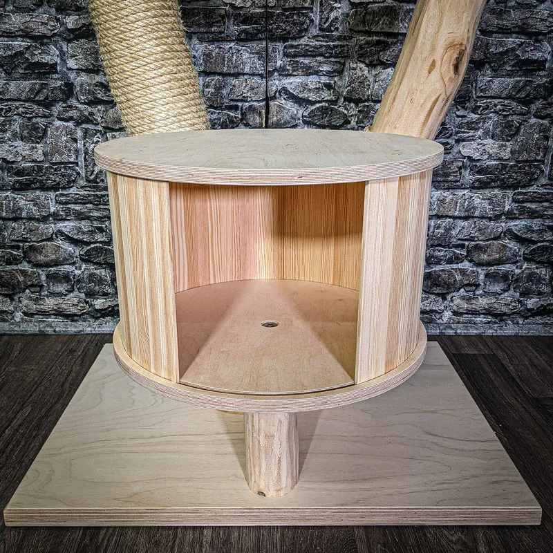 Naturkratzbaum 3176 Kratzbaum Natur Holz Design 120 cm hoch Katzenbaum