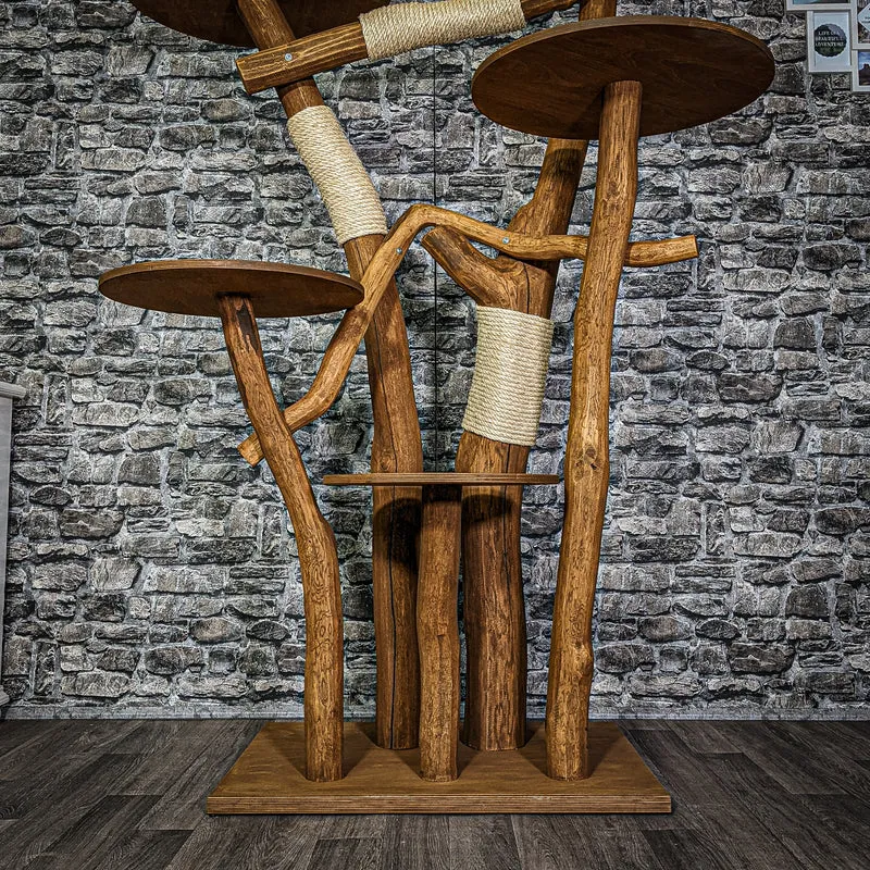 Outdoor Naturkratzbaum 3175 Kratzbaum Natur Holz Design 192 cm hoch Katzenbaum