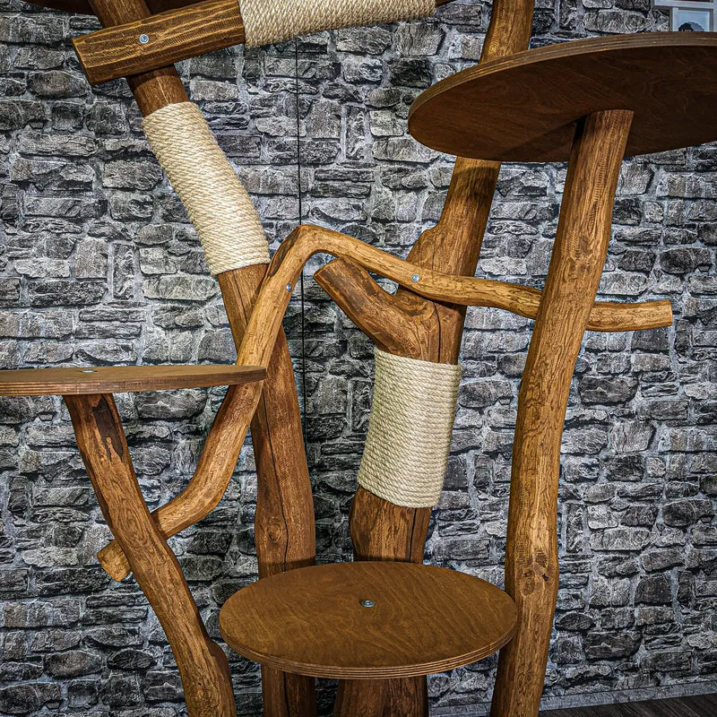 Outdoor Naturkratzbaum 3175 Kratzbaum Natur Holz Design 192 cm hoch Katzenbaum