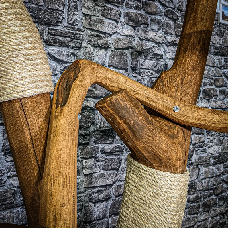 Outdoor Naturkratzbaum 3175 Kratzbaum Natur Holz Design 192 cm hoch Katzenbaum