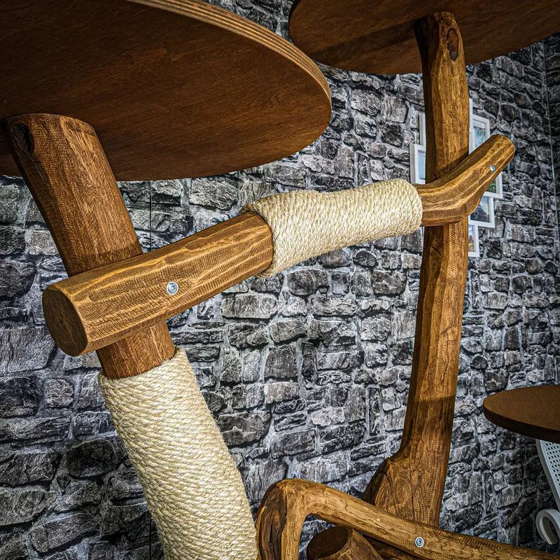 Outdoor Naturkratzbaum 3175 Kratzbaum Natur Holz Design 192 cm hoch Katzenbaum