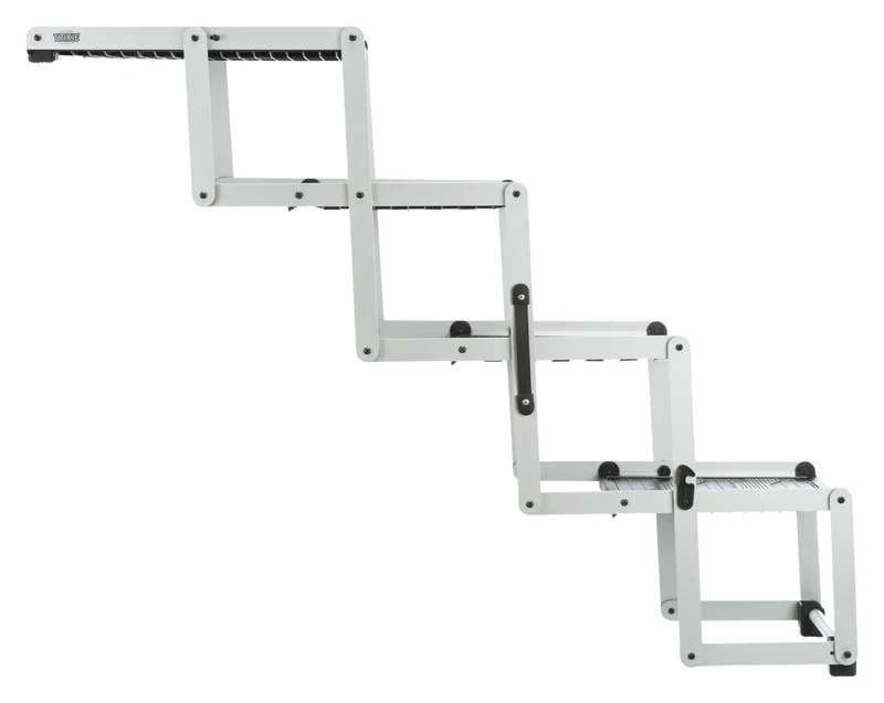 4-stufige Falt-Treppe, Aluminium/TPR