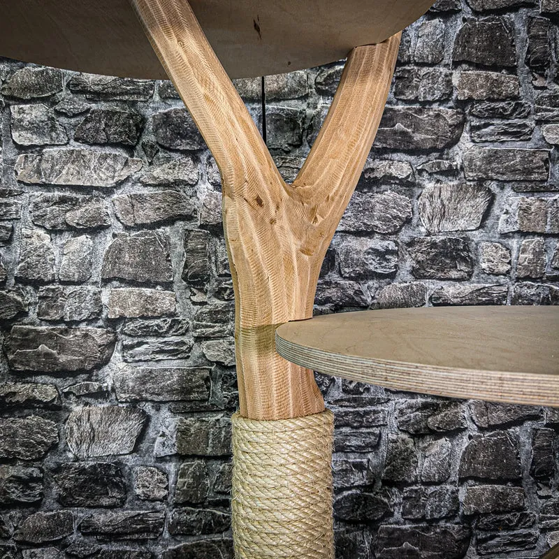 Naturkratzbaum 3135 Kratzbaum Natur Holz Design 145 cm hoch Katzenbaum