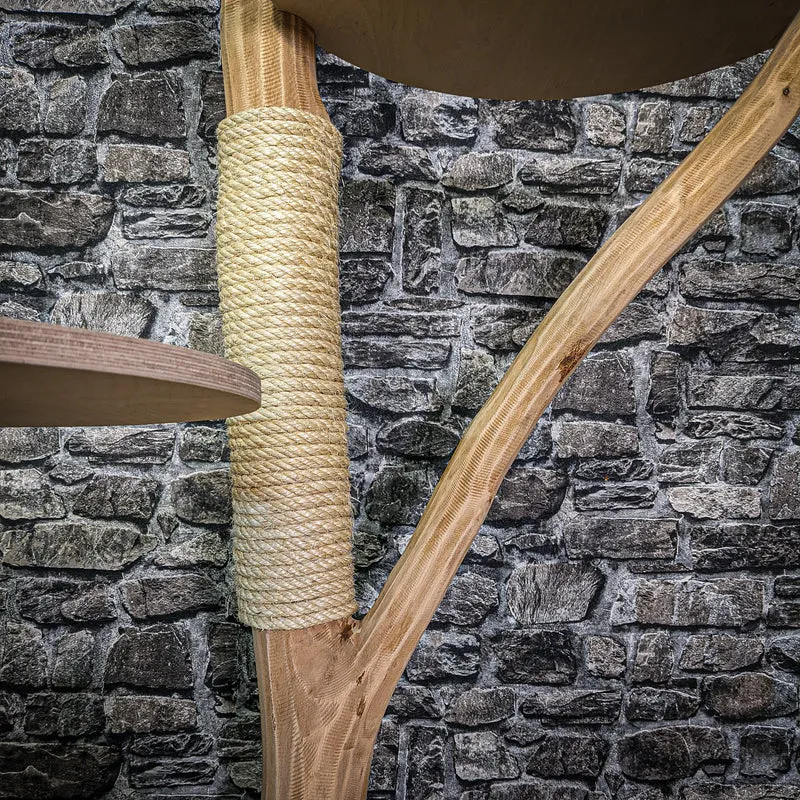 Naturkratzbaum 3135 Kratzbaum Natur Holz Design 145 cm hoch Katzenbaum