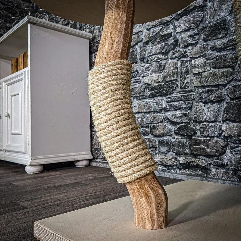 Naturkratzbaum 3135 Kratzbaum Natur Holz Design 145 cm hoch Katzenbaum