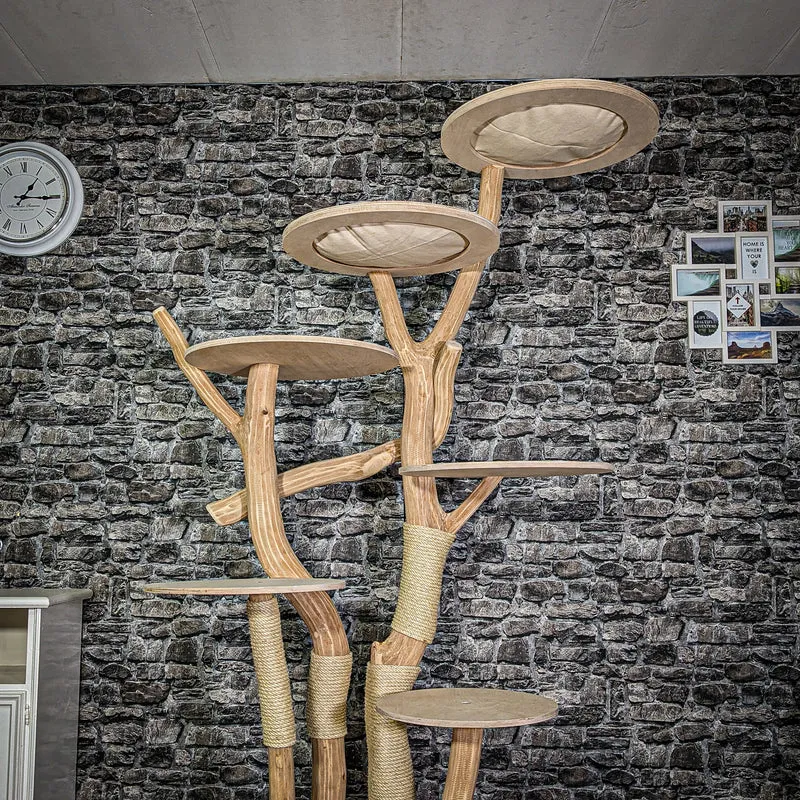Naturkratzbaum 3132 Kratzbaum Natur Holz Design 208 cm hoch Katzenbaum