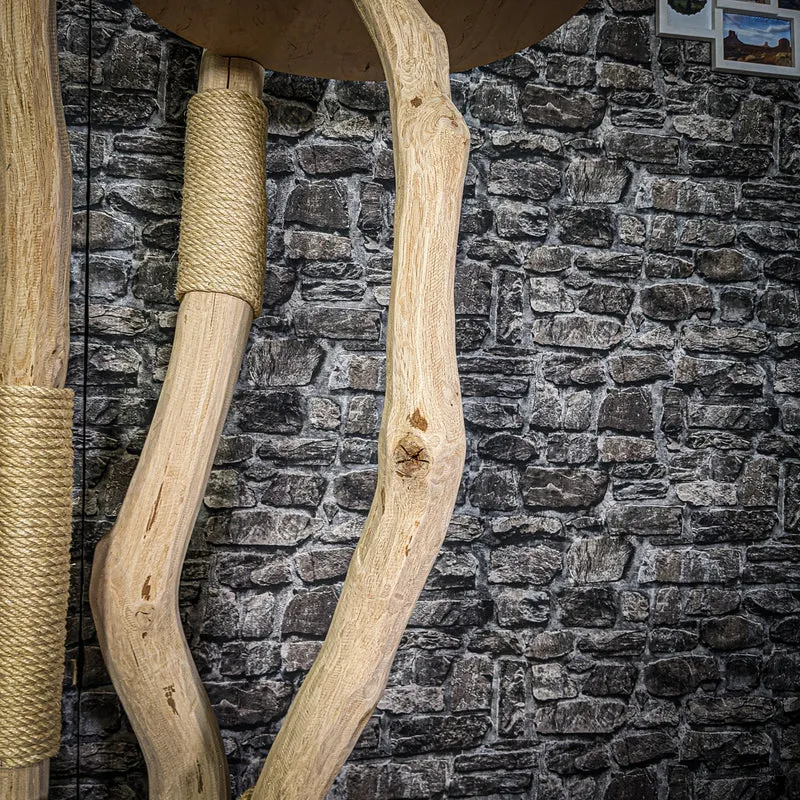 Naturkratzbaum 3129 Kratzbaum Natur Holz Design 206 cm hoch Katzenbaum