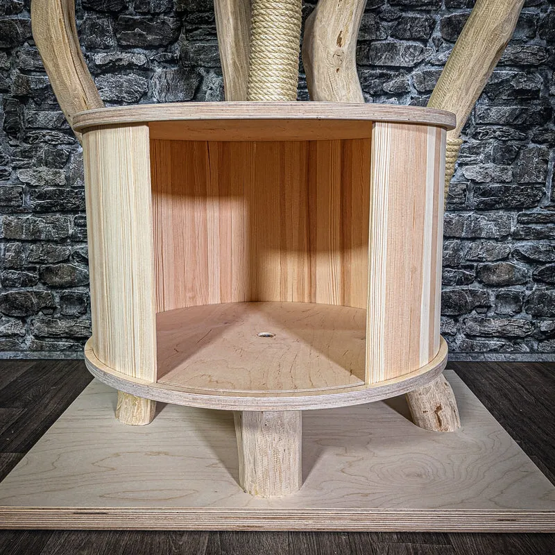 Naturkratzbaum 3129 Kratzbaum Natur Holz Design 206 cm hoch Katzenbaum