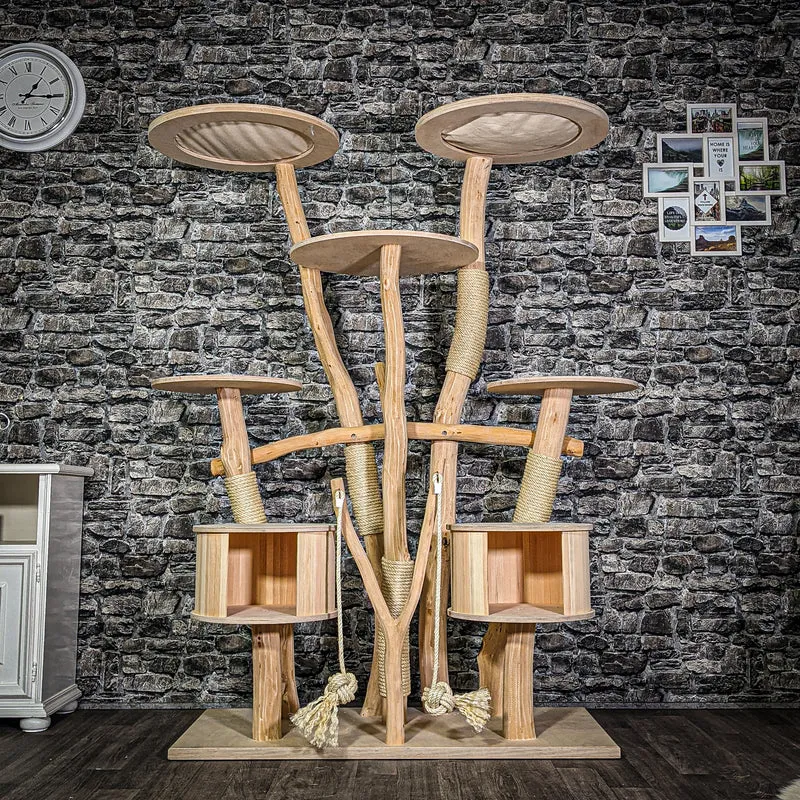Naturkratzbaum 3128 Kratzbaum Natur Holz Design 178 cm hoch Katzenbaum