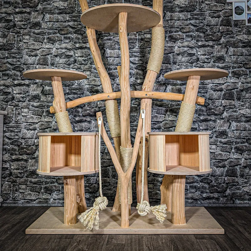 Naturkratzbaum 3128 Kratzbaum Natur Holz Design 178 cm hoch Katzenbaum