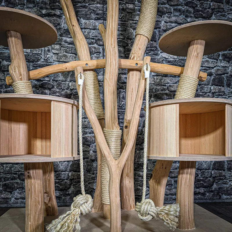 Naturkratzbaum 3128 Kratzbaum Natur Holz Design 178 cm hoch Katzenbaum