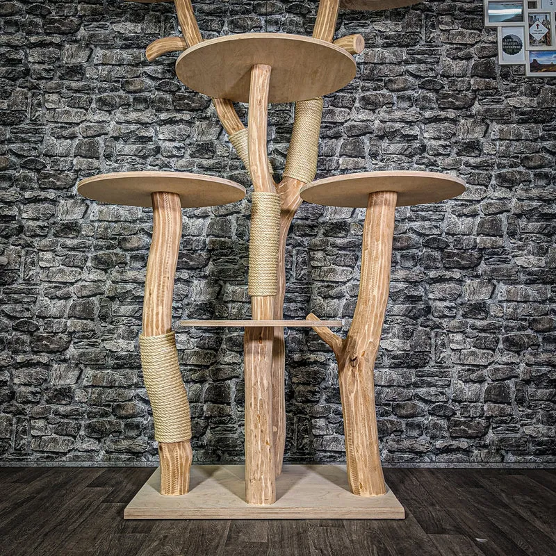 Naturkratzbaum 3126 Kratzbaum Natur Holz Design 176 cm hoch Katzenbaum