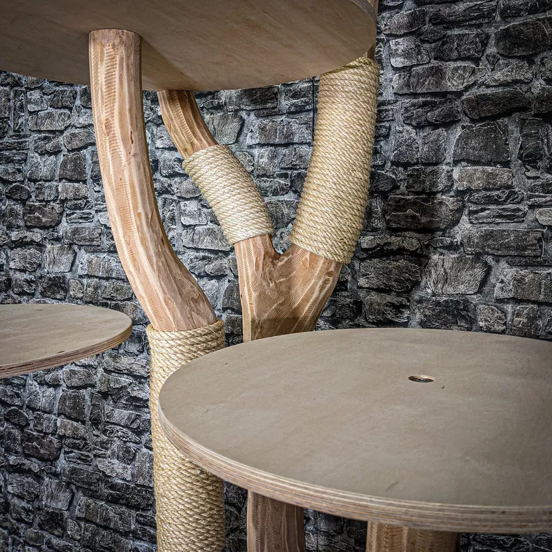 Naturkratzbaum 3126 Kratzbaum Natur Holz Design 176 cm hoch Katzenbaum