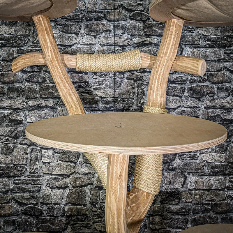 Naturkratzbaum 3126 Kratzbaum Natur Holz Design 176 cm hoch Katzenbaum