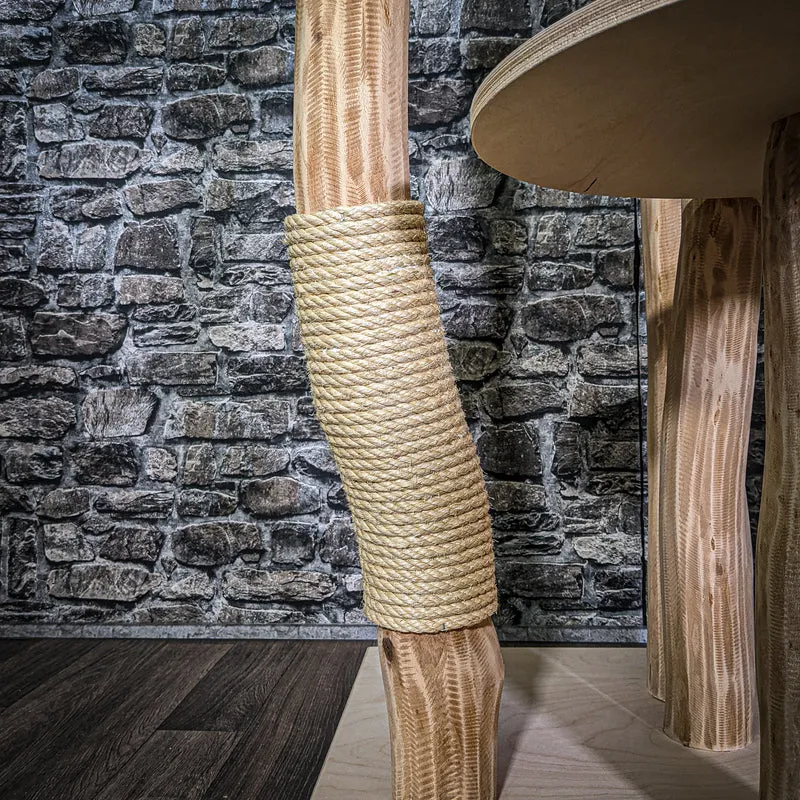 Naturkratzbaum 3126 Kratzbaum Natur Holz Design 176 cm hoch Katzenbaum
