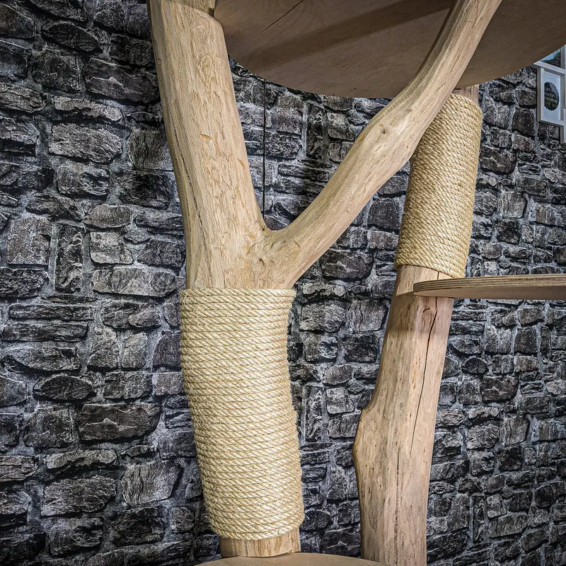 Naturkratzbaum 3125 Kratzbaum Natur Holz Design 183 cm hoch Katzenbaum