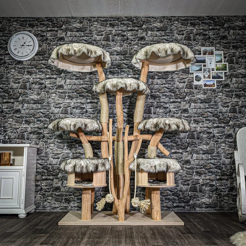 Naturkratzbaum 3121 Kratzbaum Natur Holz Design 178 cm hoch Katzenbaum