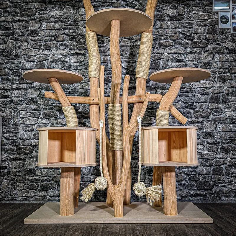 Naturkratzbaum 3121 Kratzbaum Natur Holz Design 178 cm hoch Katzenbaum