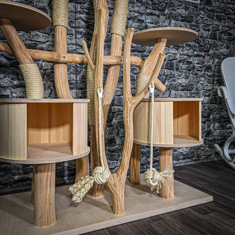 Naturkratzbaum 3121 Kratzbaum Natur Holz Design 178 cm hoch Katzenbaum