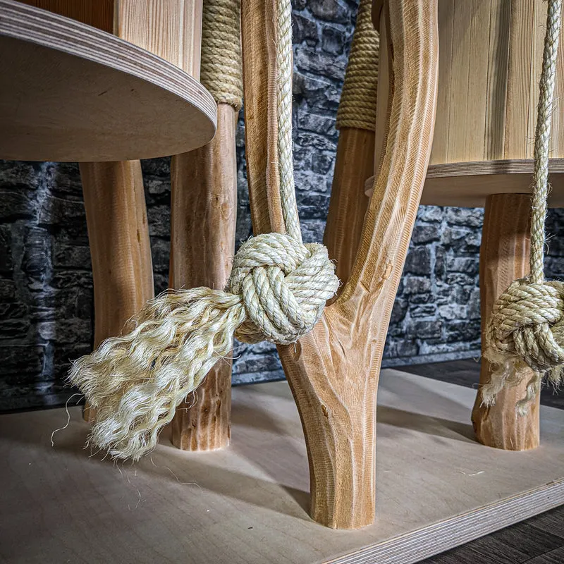 Naturkratzbaum 3121 Kratzbaum Natur Holz Design 178 cm hoch Katzenbaum