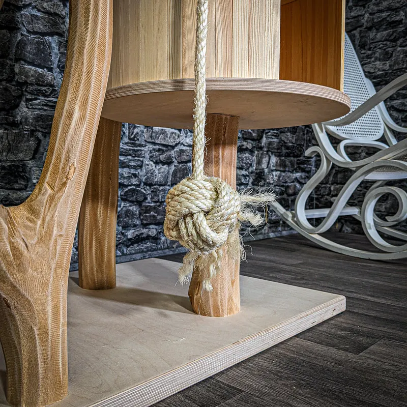 Naturkratzbaum 3121 Kratzbaum Natur Holz Design 178 cm hoch Katzenbaum