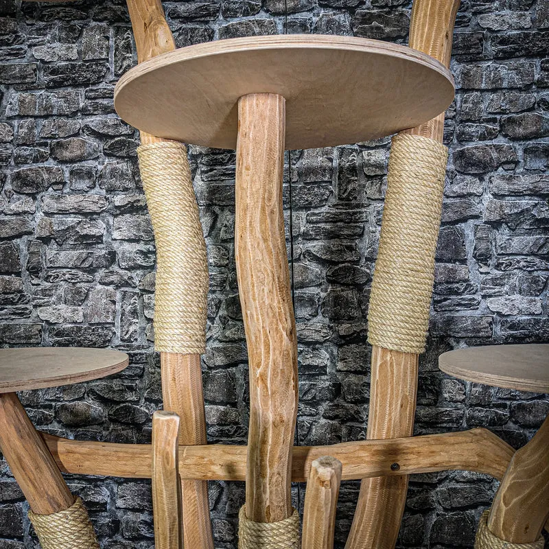 Naturkratzbaum 3121 Kratzbaum Natur Holz Design 178 cm hoch Katzenbaum