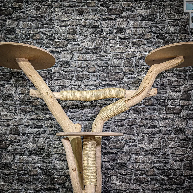 Naturkratzbaum 3120 Kratzbaum Natur Holz Design 114 cm hoch Katzenbaum