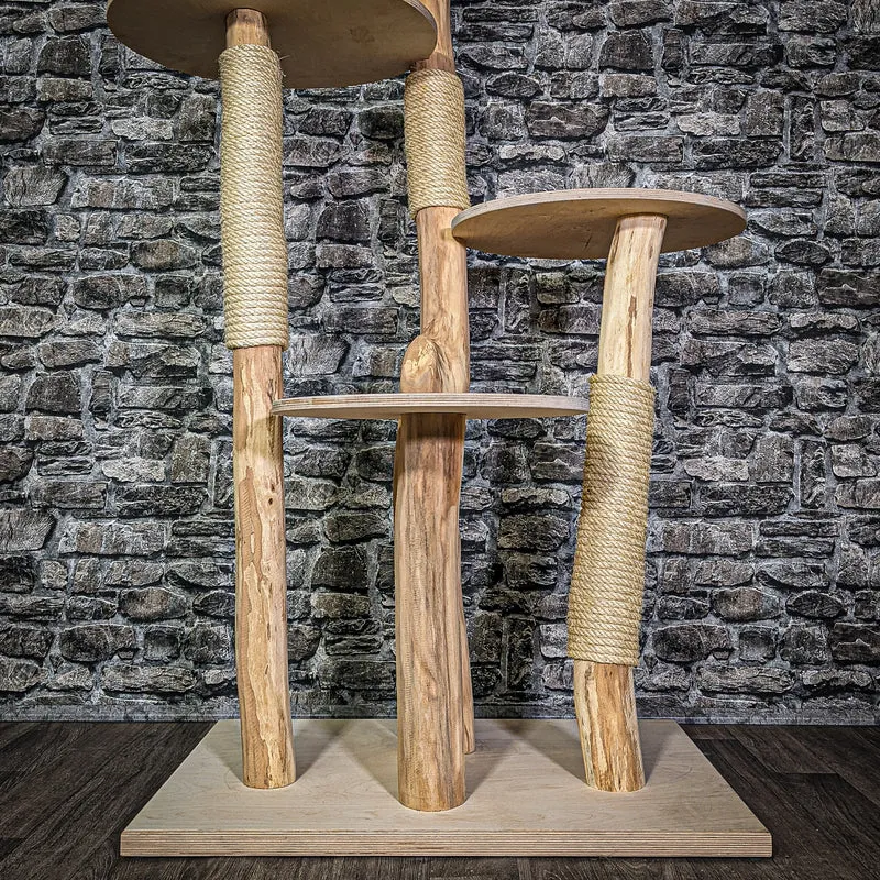 Naturkratzbaum 3113 Kratzbaum Natur Holz Design 180 cm hoch Katzenbaum