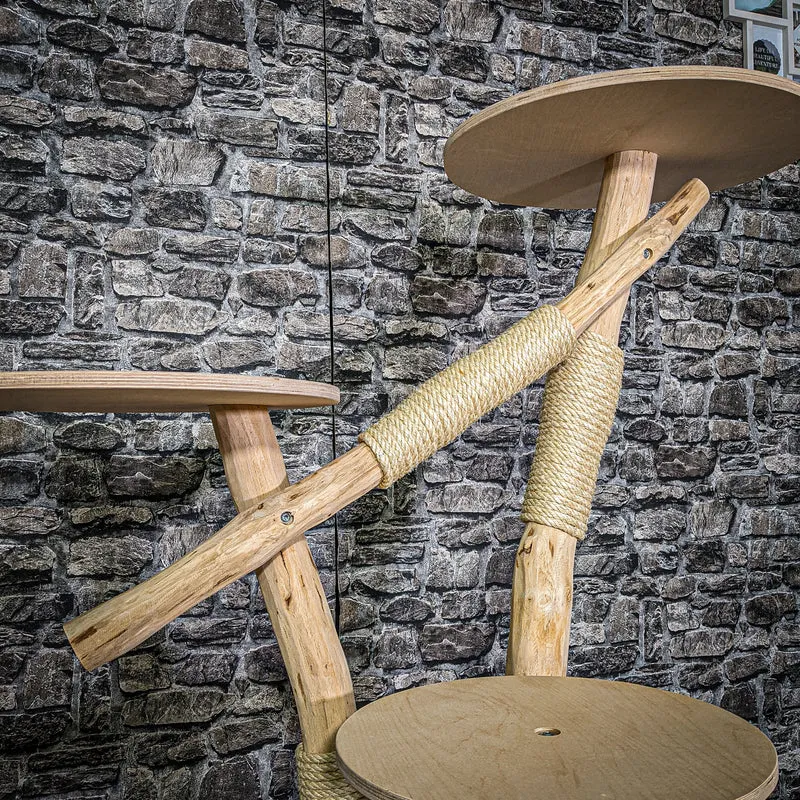 Naturkratzbaum 3111 Kratzbaum Natur Holz Design 122 cm hoch Katzenbaum