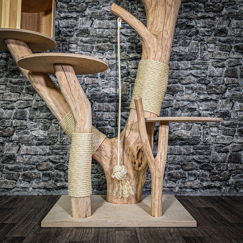 Naturkratzbaum 3110 Kratzbaum Natur Holz Design 180 cm hoch Katzenbaum