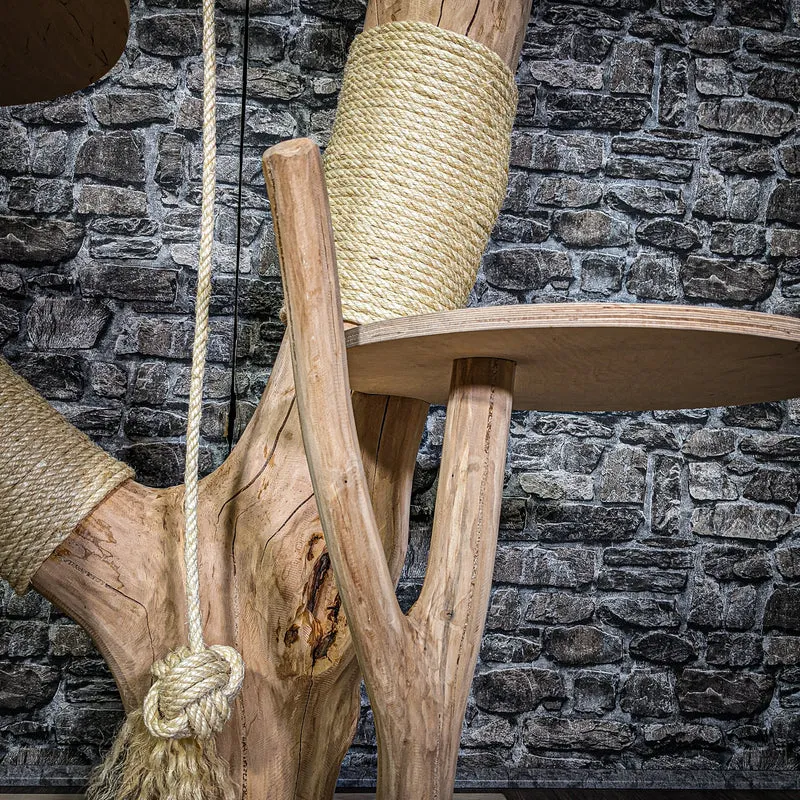 Naturkratzbaum 3110 Kratzbaum Natur Holz Design 180 cm hoch Katzenbaum